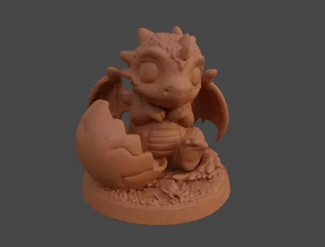 DnD Baby Dragon Hatchling | Fantasy RPG Miniature — Фото 2 из 17