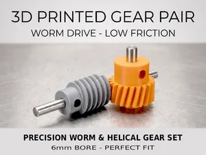 Precision Worm & Helical Gear Set