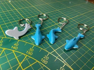 Gummy sharks candies keychain