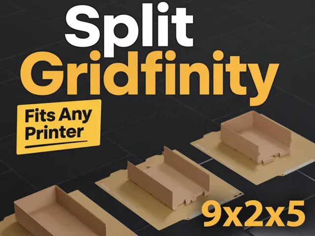 Gridfinity 9x2 Bin (5U) A1 Mini Dovetail Split Fit