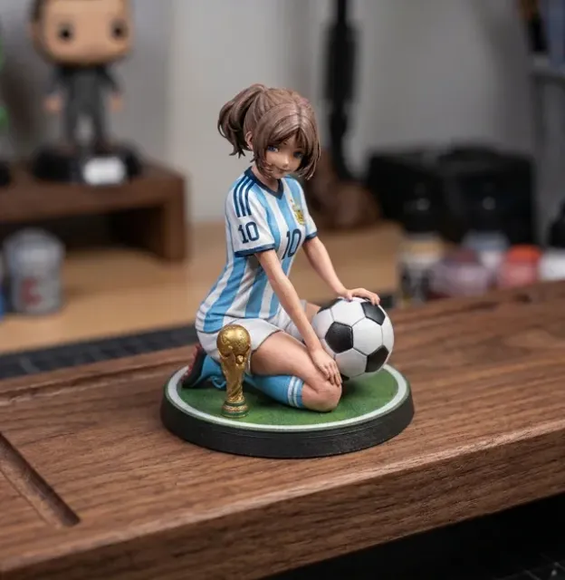 Chibi Argentina Football Fan World Cup Soccer Girl — Фото 2 из 4