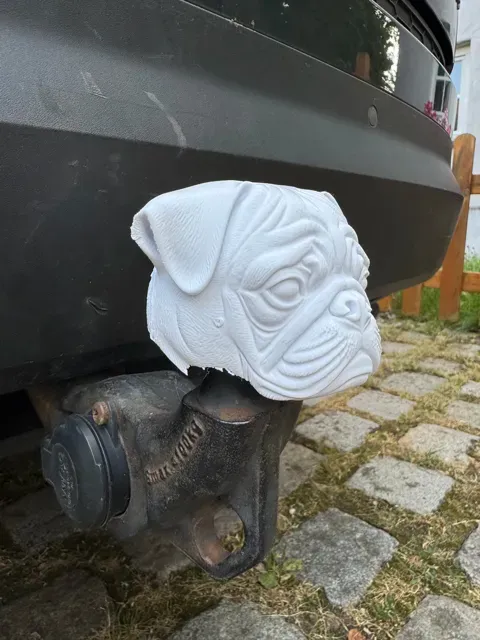 Cute Pug Tow Ball Cover - Dog Hitch Shield — Фото 5 из 6