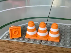 Lego compatible traffic cone