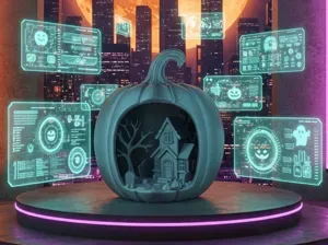 Maison dans citrouille Halloween