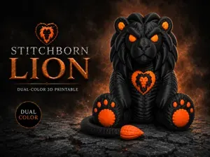 Stitchborn Lion – Dark Plush King