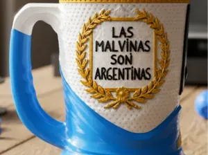 Parche Chop Malvinas Argentinas Print in Place 3D