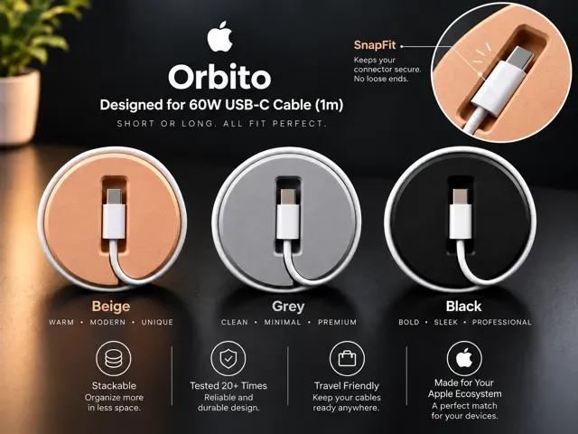 Orbito Cable Organizer - Apple 60W USB-C Cable(1m)