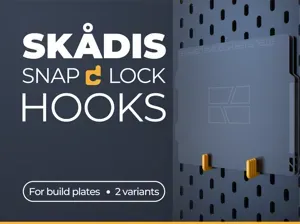 IKEA Skadis build plate hooks - Snap Lock