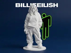 Billie Eilish in Hoodie – Stylized Figurine
