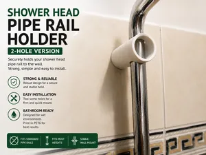 Shower Head Pipe/Rail Holder 2 Holes