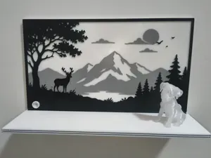 Nature Mountain Wall Shelf