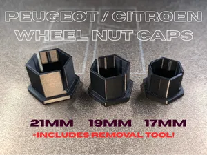 Wheel Nut Caps for Peugeot/Citroen Cars