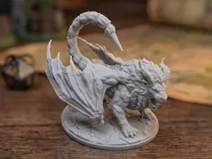 Manticore - Winged Desert Chimera Venomous Stinger