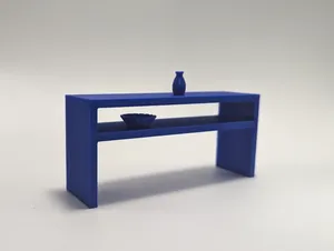 Side Table with Vase and Bowl 1:12 Scale