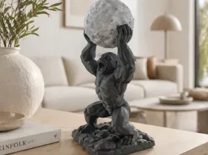 Figurine moderne - Gorille attrapant la lune
