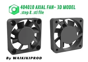 4010 Axial Fan 3D Model .step & .stl