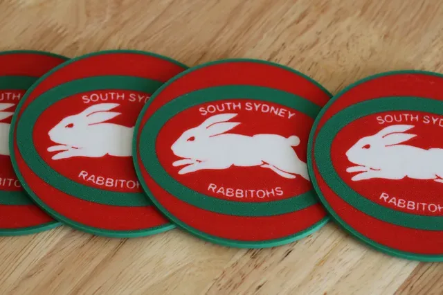 South Sydney Rabbitohs NRL Rugby Round Coaster — Фото 3 из 3
