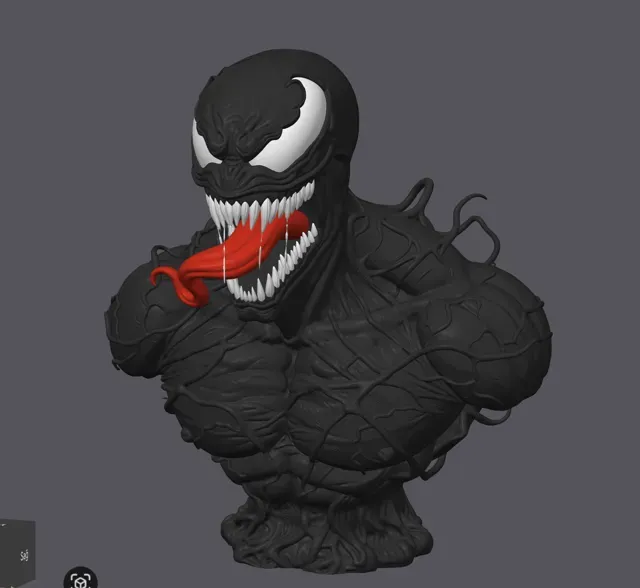 High Detail Venom Bust – Symbiote Display Statue — Фото 8 из 8