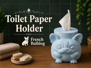 Frenchie Toilet Paper Holder