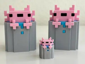 Minecraft Axolotl Bucket - No AMS