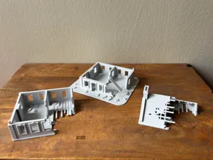Modular Ruined European Townhouse - 28mm Wargaming