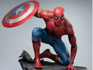 Spider-Man (Peter Parker) with Cap's Shield