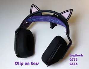 Cat Ears for Logitech G733 and G535 (Clip on)