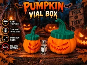 Pumpkin Vial Storage Box Peptide Insulin Bottle