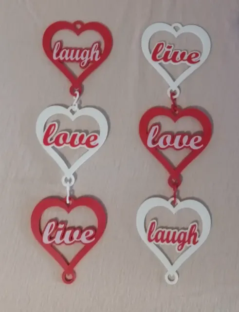 live laugh love hanging decorative hearts — Фото 8 из 9