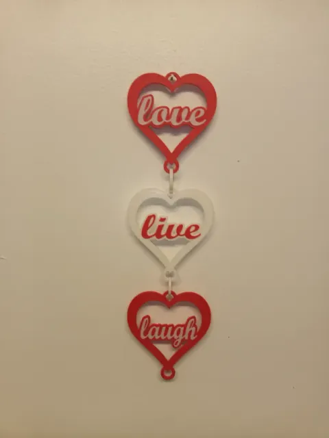 live laugh love hanging decorative hearts — Фото 2 из 9