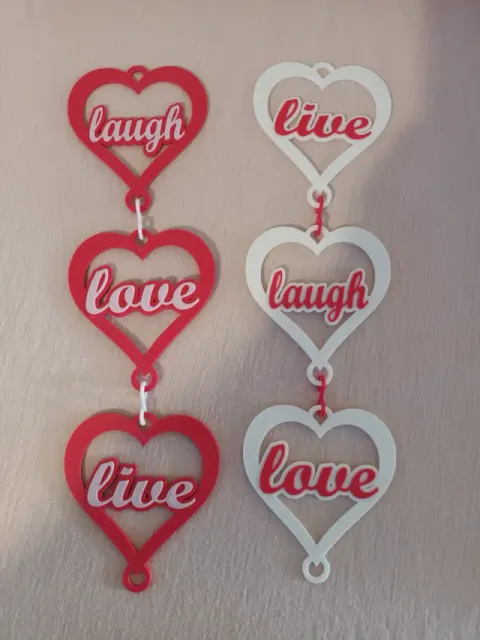 live laugh love hanging decorative hearts — Фото 7 из 9