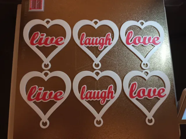 live laugh love hanging decorative hearts — Фото 5 из 9