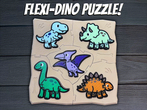Flexi Dinosaur Matching Puzzle