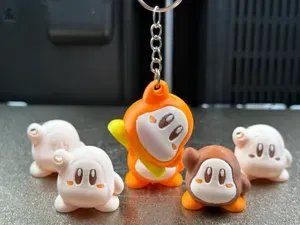 Cute Waddle Dee Keychain Figurine