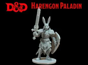 DnD Harengon Paladin Miniature