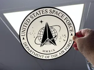 US Space Force LED Lamp (Light Box) + Stand