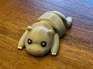 Mini Flexi Hippo – Articulated Print in Place