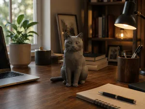 Statuetta Gatto Seduto