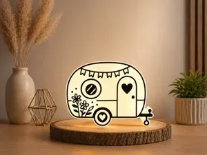 Wohnwagen Camping Deko - Leuchtkasten