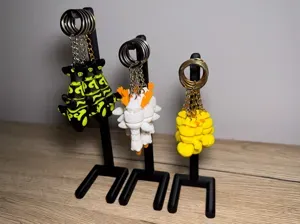 6-Keychain Display Stand with Varying Heights