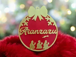 Bola de navidad reyes magos, nombre Aranzazu