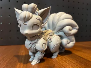 Mecha Pokemon Series Vulpix Mecha Flame Cub Statue