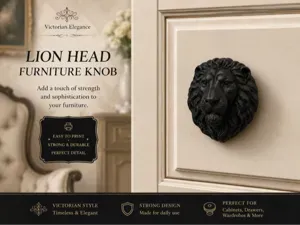 Lion Head Furniture Knob