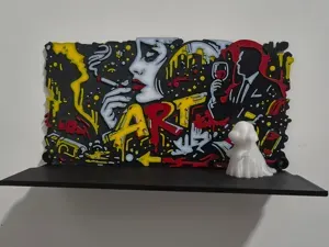 Urban Street Art Wall Shelf – Graffiti Style Decor