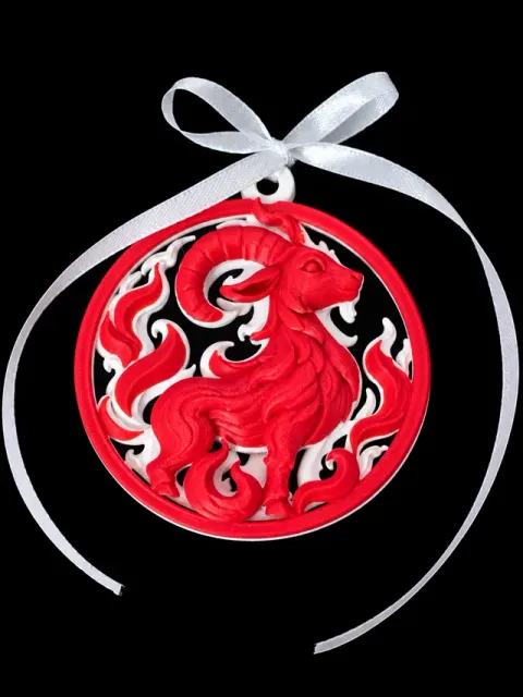Fire Goat 2027 — Ornate Christmas Ornament — Фото 2 из 5