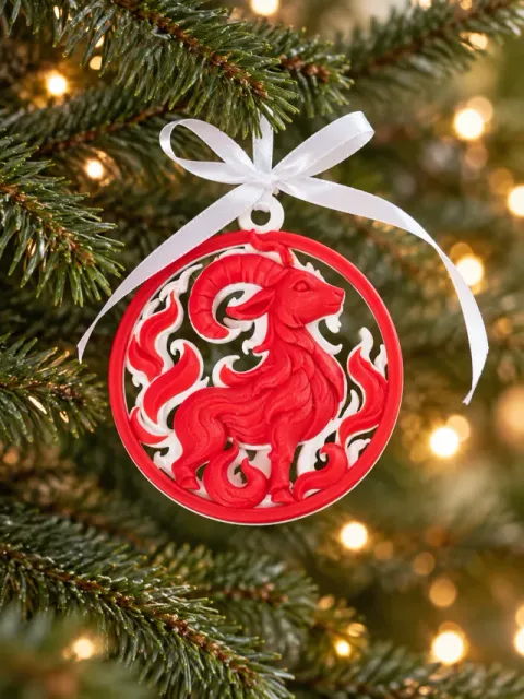 Fire Goat 2027 — Ornate Christmas Ornament — Фото 4 из 5