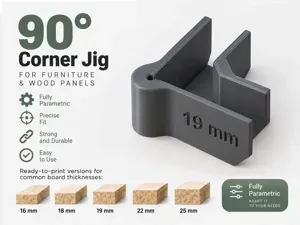 90° Parametric Woodworking Clamp Hand Tool