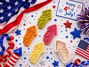 4th of July Firework Cookie Cutter | USA Rocket