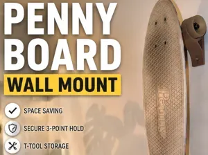 Minimalistic Penny Board & Cruiser Wall Mount