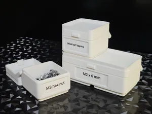 Gridfinity Small Parts Box, Print In Place